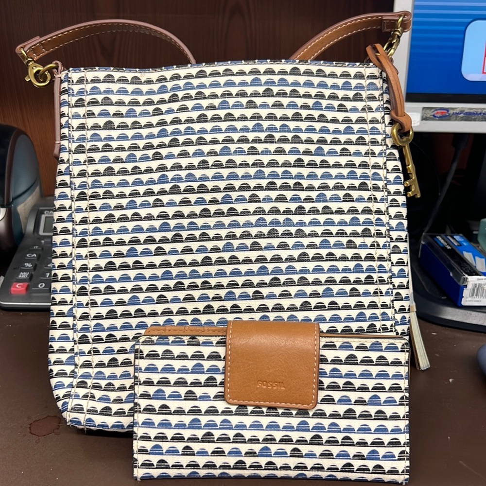 Fossil purse and matching wallet